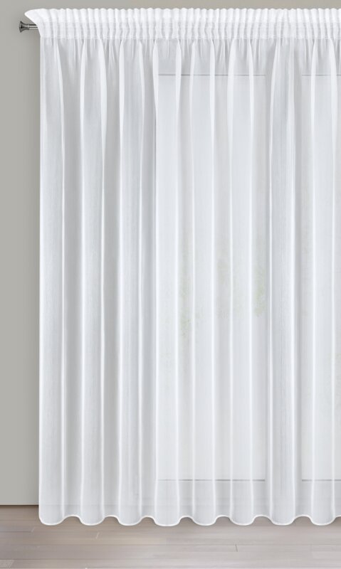 Firana gotowa Mirea biała 350 X 270 CM – rozświetla wnętrze
