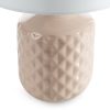 Lampa stołowa ceramiczna biała O 28 x 44 cm – rozświetla wnętrze