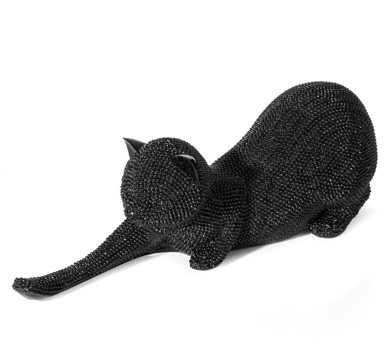 Figurka ceramiczna Eldo czarna 26 x 9 x 9 cm – doda charakteru