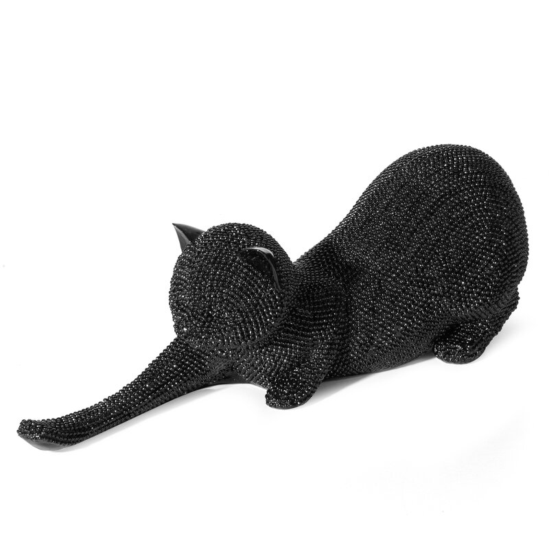 Figurka ceramiczna Eldo czarna 26 x 9 x 9 cm – doda charakteru