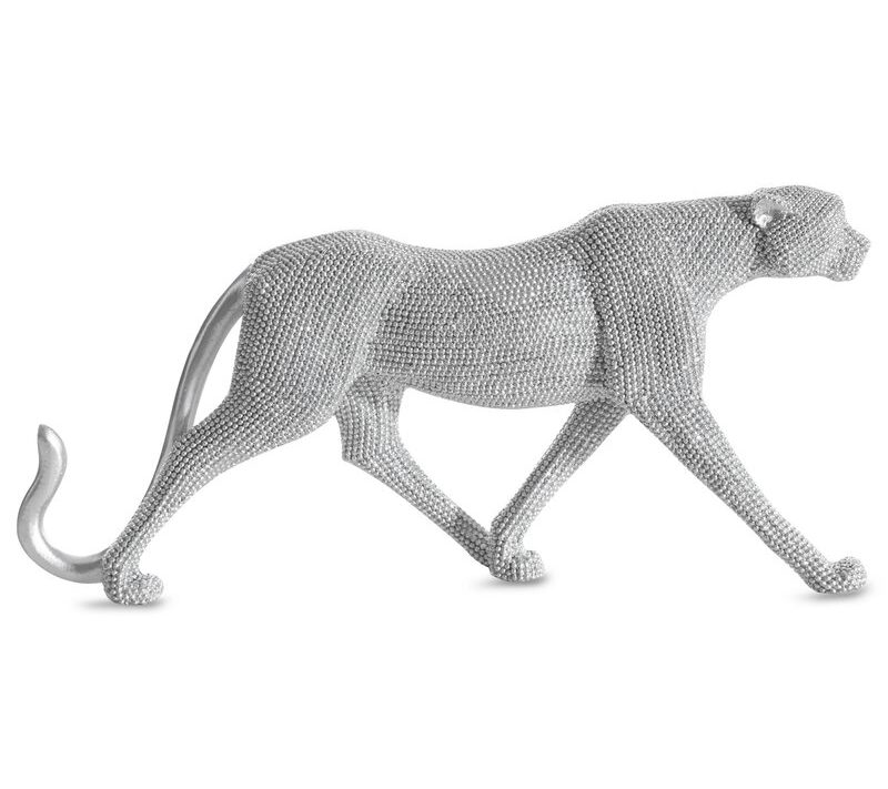 Figurka ceramiczna Eldo srebrna 31 x 6 x 15 cm – doda blasku wnętrzu