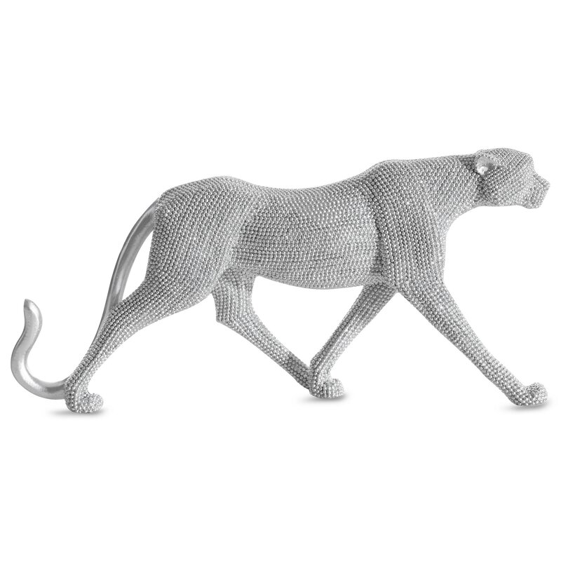 Figurka ceramiczna Eldo srebrna 31 x 6 x 15 cm – doda blasku wnętrzu