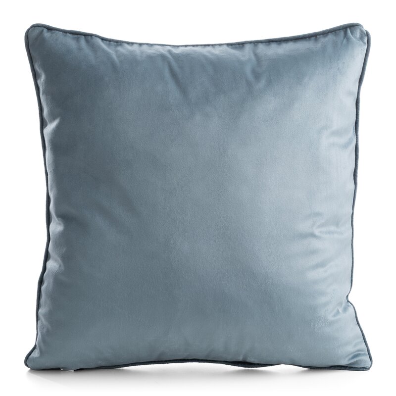 Poszewka dekoracyjna Velvet niebieska 45 X 45 cm – przyjemna w dotyku