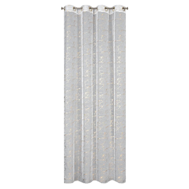 Firana gotowa REVA1 biała 140 X 250 cm – z subtelnym nadrukiem