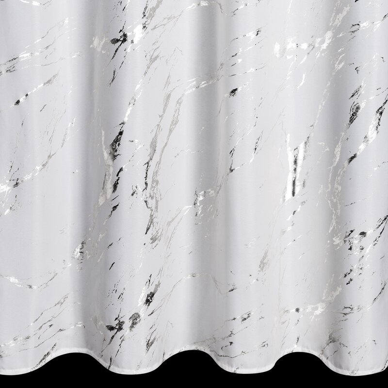 Zasłona gotowa LANI biała 140 X 250 cm – z błyszczącym nadrukiem