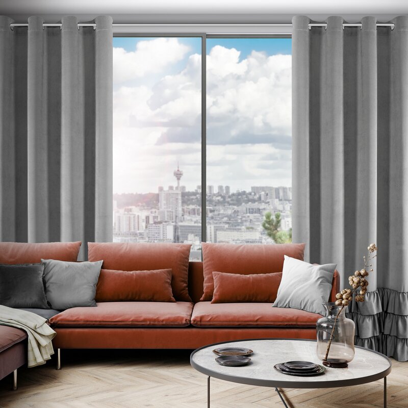 Zasłona gotowa Megi stalowa 140 x 250 cm – stworzy przytulny nastrój