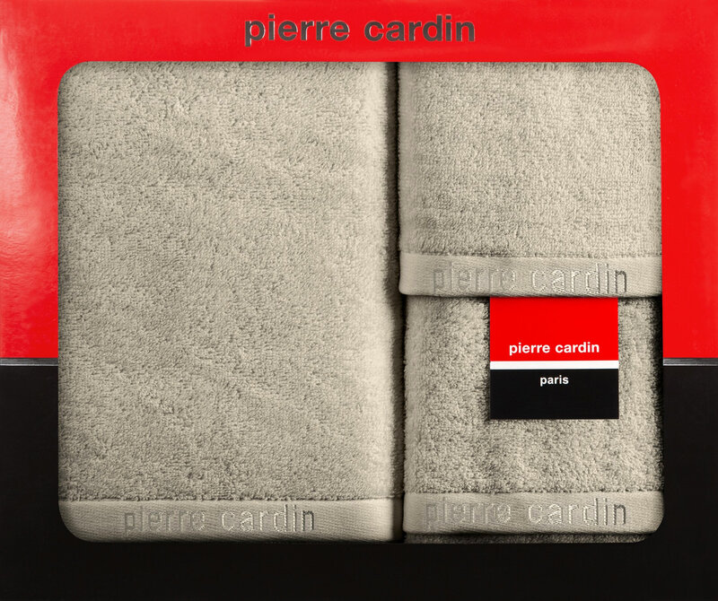 Komplet ręczników Pierre Cardin EVI jasnobeżowy 40 X 34 X 9 CM – miękkie i chłonne