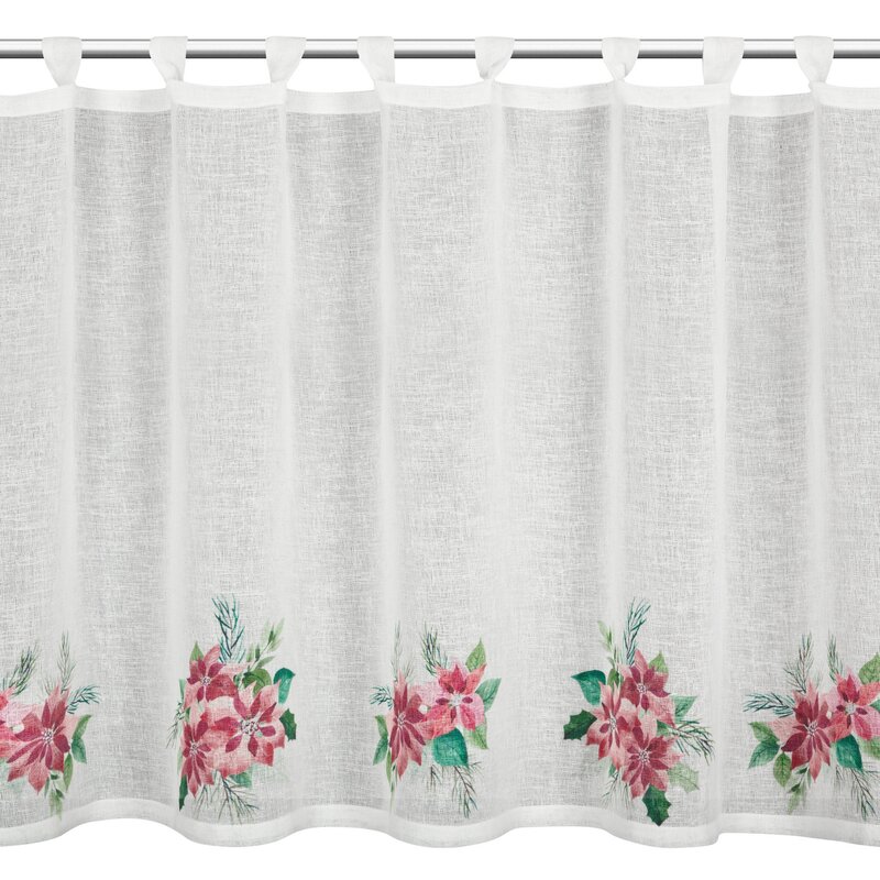 Zasłona świąteczna SW/XMAS biała 90x150 cm – gotowa do zawieszenia