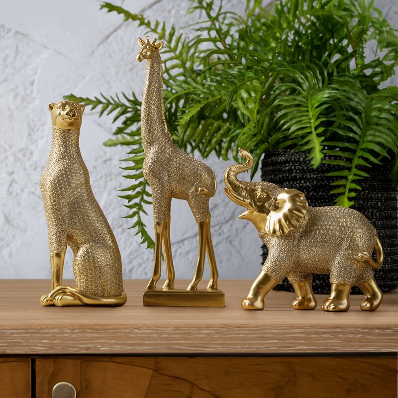 Figurka ceramiczna Haris złota 9 X 21 X 20 CM – na komodę i biurko