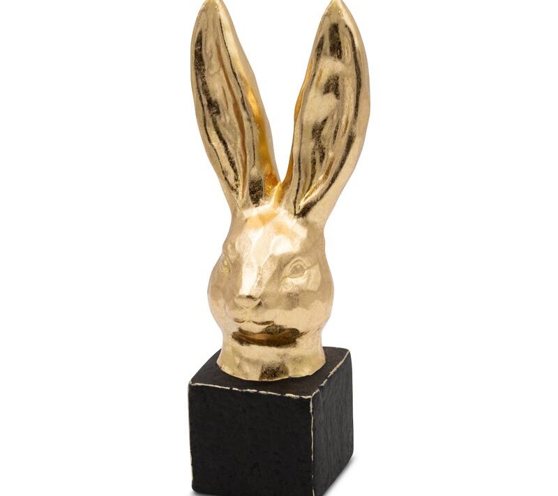 Figurka wielkanocna złota 12x10x32 cm – doda blasku wnętrzu