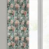 Zasłona gotowa Inka miętowa 140 X 250 cm – z delikatnym wzorem róż