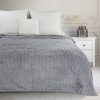 Koc flano D91 CINDY6 srebrny 150 X 200 CM – miękki z efektem 3D