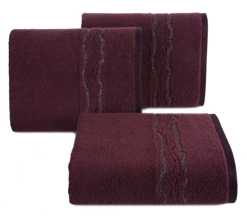 Ręcznik Karin bordowy 70 x 140 cm – miękki i chłonny