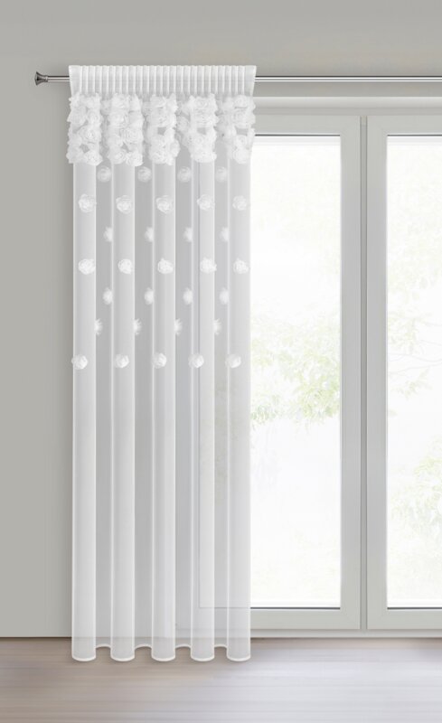 Firana gotowa DIANA 1 biała 140 X 270 CM – świeżość i elegancja
