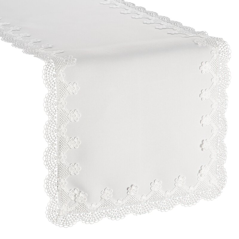 OBRUS RITA 40 X 180 CM BIAŁY