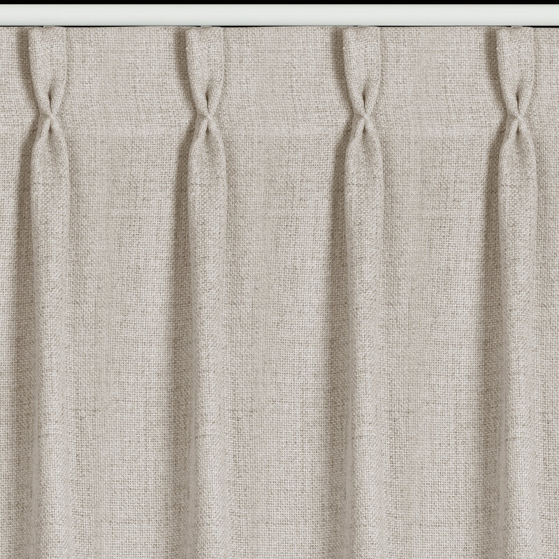 Zasłona gotowa eco jasnobeżowa 80 x 270 cm – zaciemniająca
