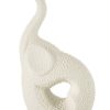 Figurka dekoracyjna RISO kremowa 9 X 7 X 18 CM – uroczy kot ceramiczny