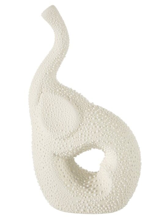 Figurka ceramiczna RISO kremowa 13 X 8 X 22 cm – do nowoczesnych wnętrz