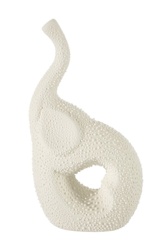Figurka ceramiczna RISO kremowa 13 X 8 X 22 cm – do nowoczesnych wnętrz
