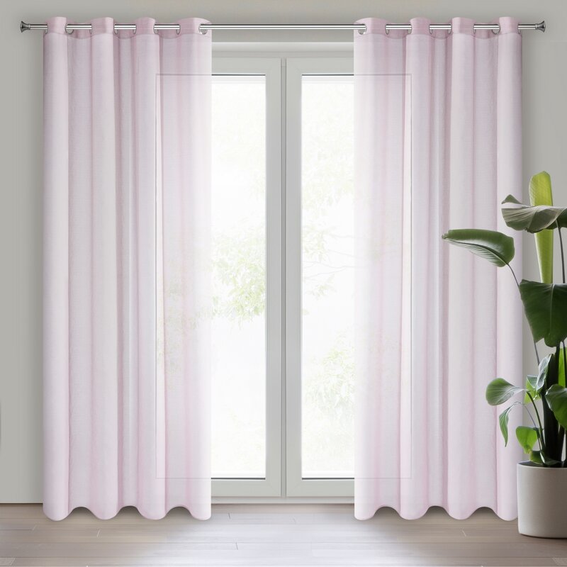 Firana gotowa ESIM pudrowy róż 140 x 250 cm – rozprasza światło