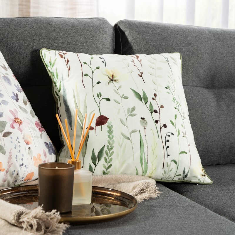 POSZEWKA VELVET 78 45 X 45 CM KREMOWY