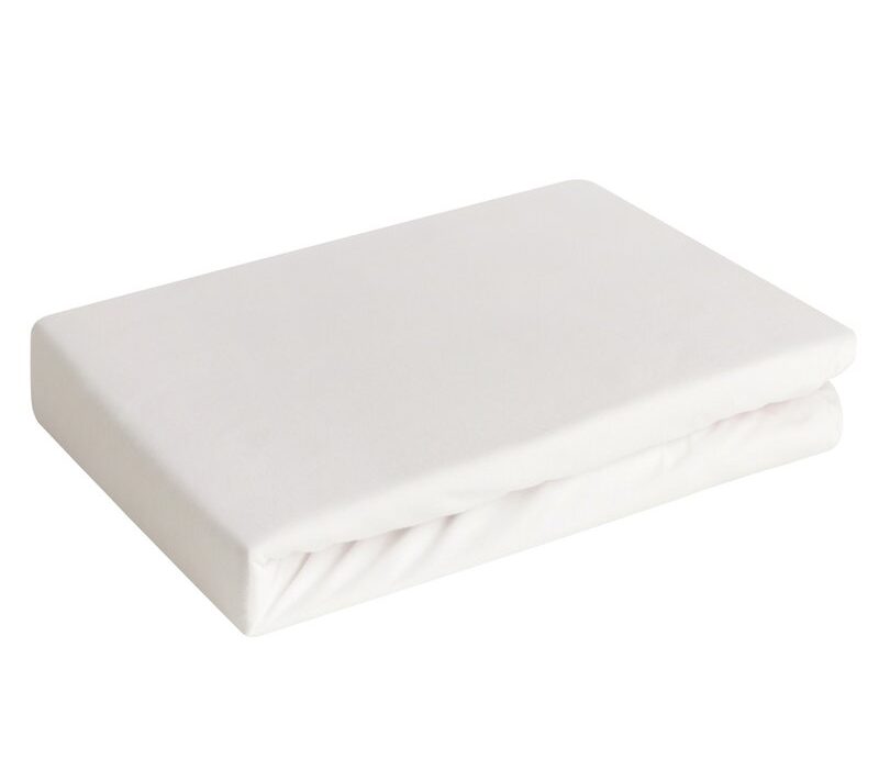Prześcieradło jersey jasnokremowe 240 x 220 x 30 cm – miękkie i oddychające