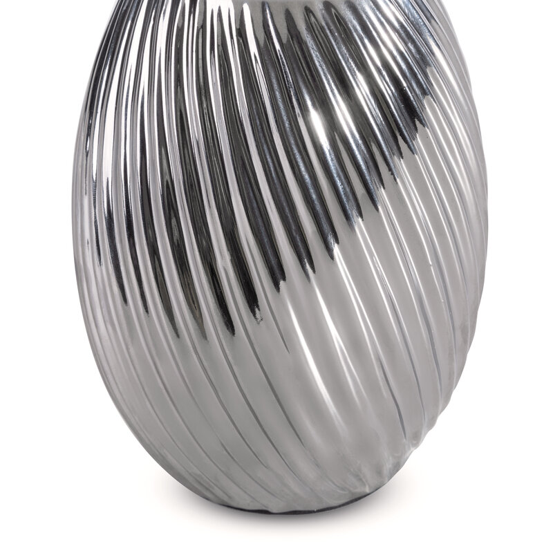 CERAMIKA 18 X 18 X 31 CM SREBRNY