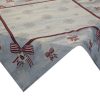 Obrus gobelinowy świąteczny popielaty 140x180 cm – odporny na plamy