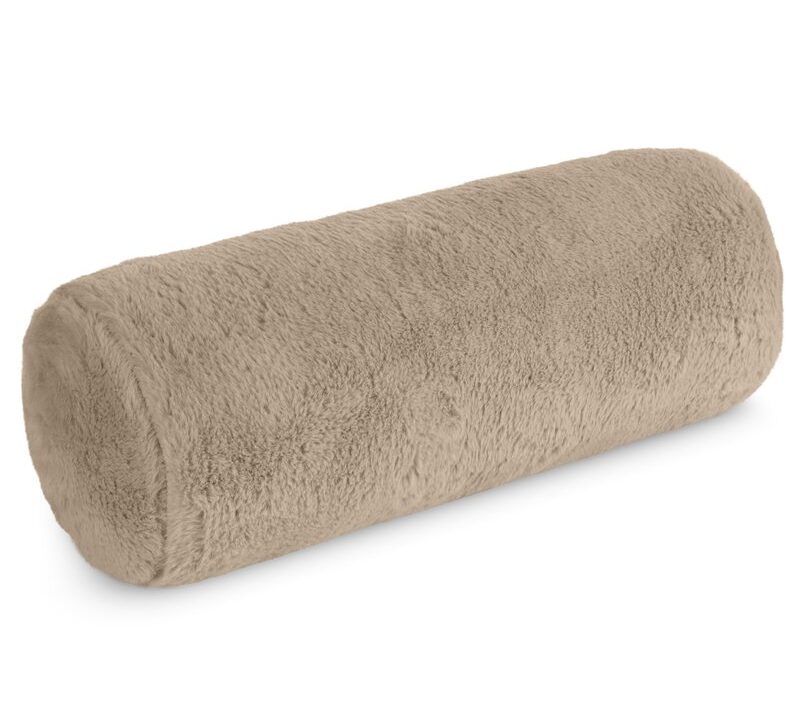 Poszewka futrzana jasnobeżowa 15 x 45 cm – doda przytulności