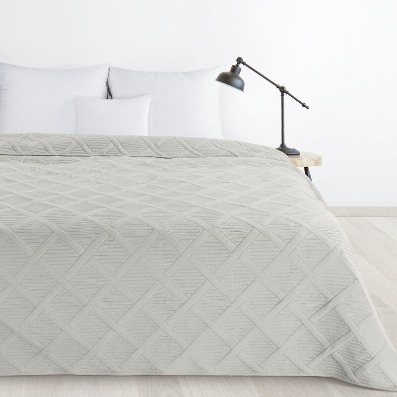 Narzuta z mikrofibry D91 Alara5 srebrna 170 X 210 cm – miękka i przytulna