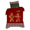 KOMPLET POŚCIELI ŚWIATECZNEJ GINGER01 160 X 200 CM CZERWONY