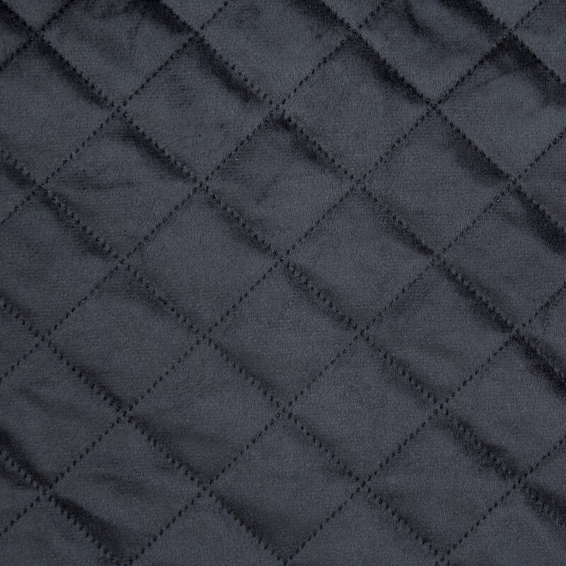 Narzuta velvet czarna 220 x 240 cm – stylowe nakrycie łóżka