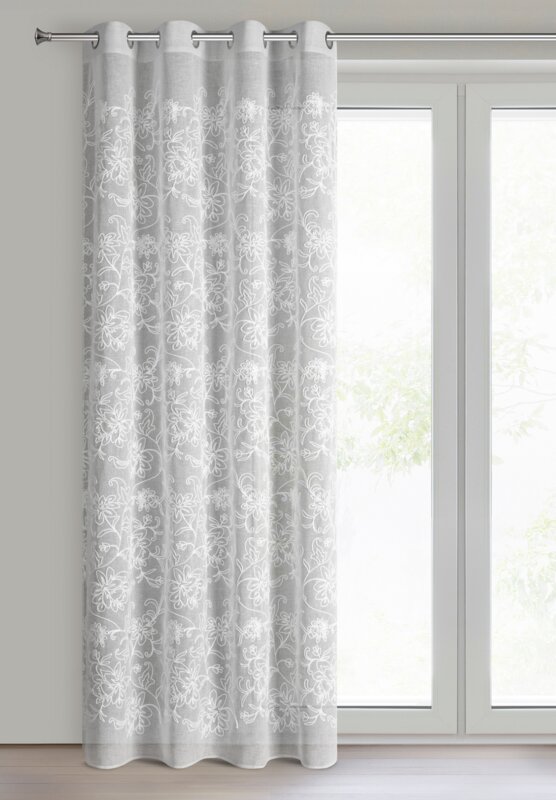 Zasłona gotowa Lily biała 140 x 250 cm – rozjaśnia wnętrze
