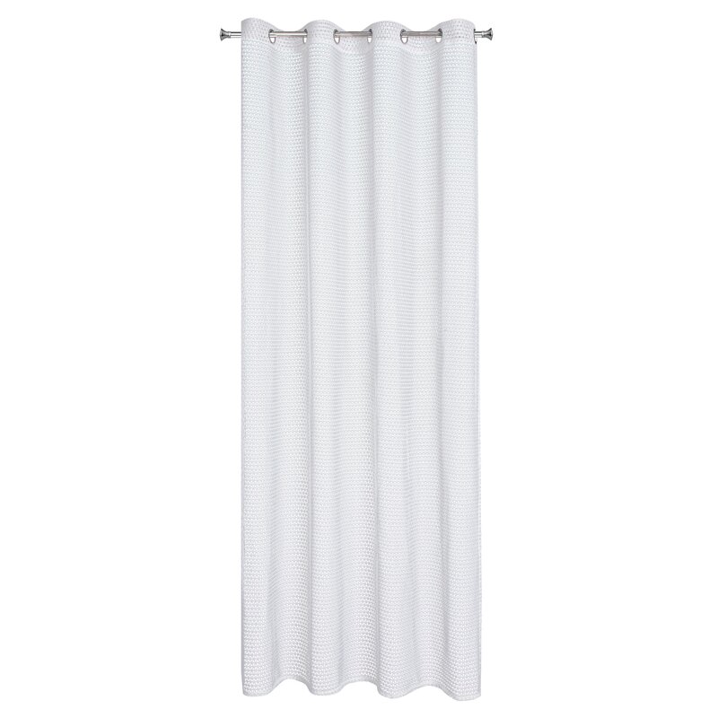 Firana gotowa siatkowa biała 140 x 250 cm – subtelnie filtruje światło
