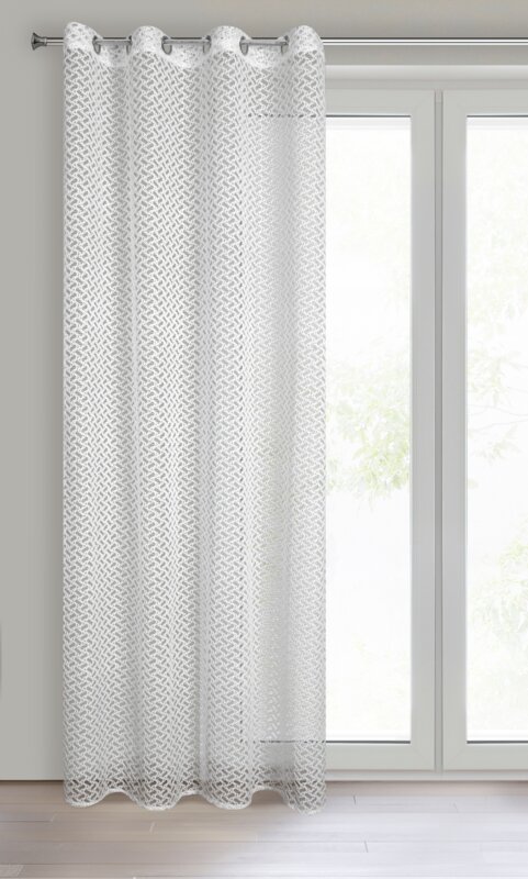 Firana gotowa Lily biała 140 X 250 CM – lekkość i blask