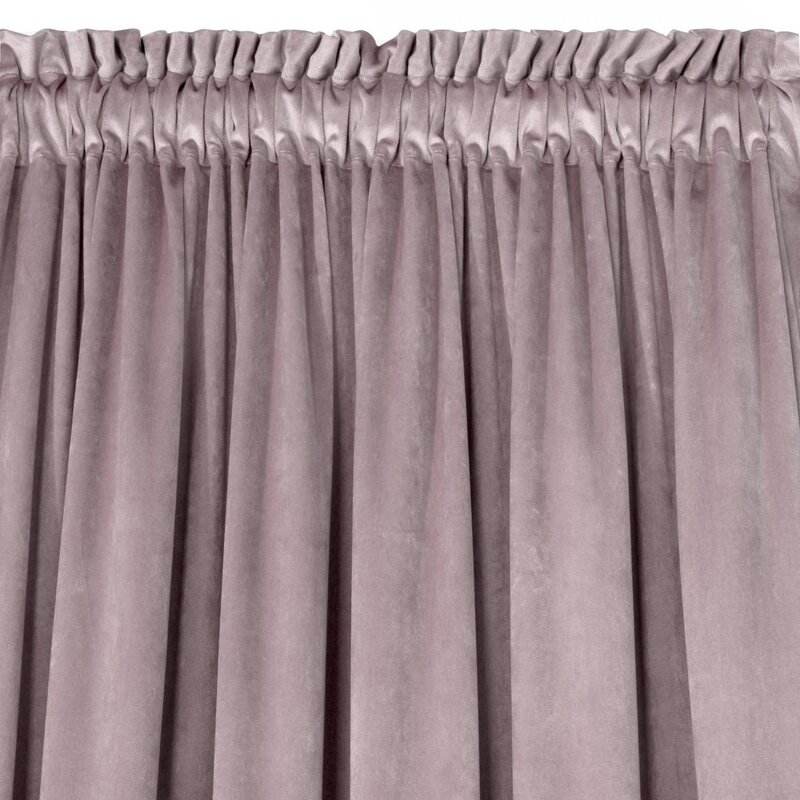 Zasłona gotowa pudrowy róż 140 x 270 cm – ociepla wnętrze