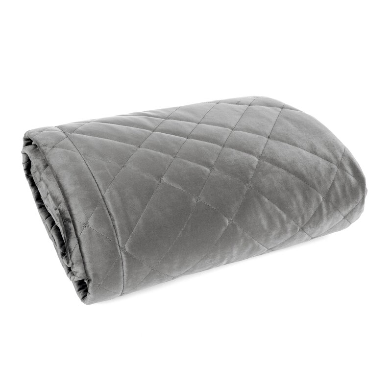 Narzuta velvet ria6 srebrna 200 x 220 cm – dodaj luksusu sypialni