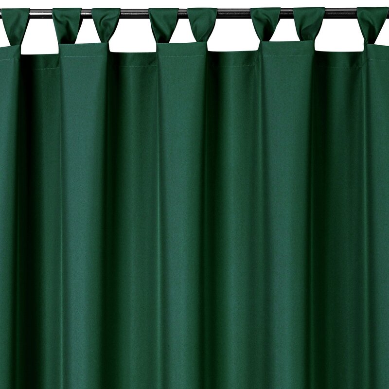 Zasłona gotowa Garden ciemnozielona 155 X 200 CM – prywatność na zewnątrz