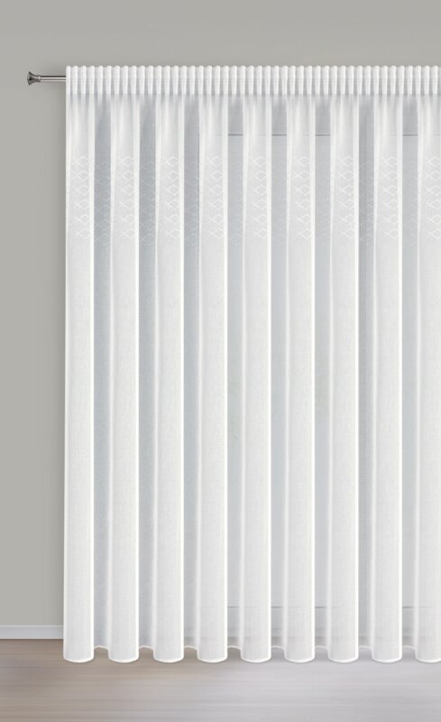 Firana gotowa Kleo biała 345 x 260 cm – rozprasza światło
