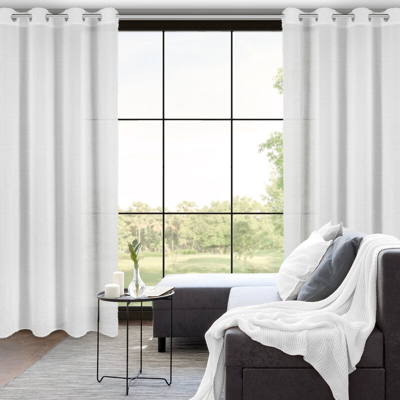 Zasłona gotowa Agis biała 140 X 250 CM – subtelne rozświetlenie