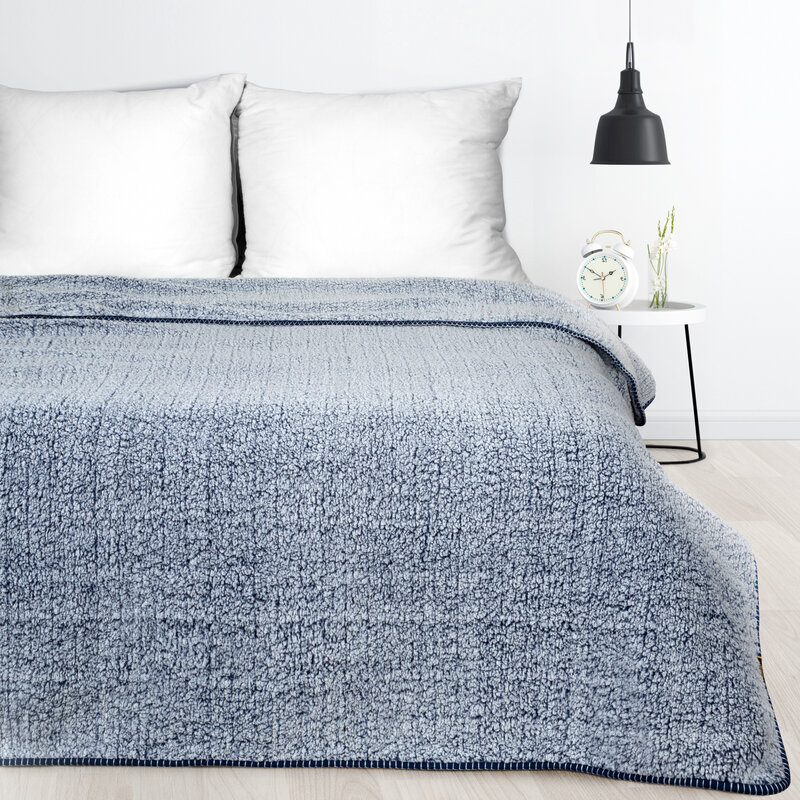 Koc fotelowy Koala granatowy 70 x 160 cm – dodaje przytulności