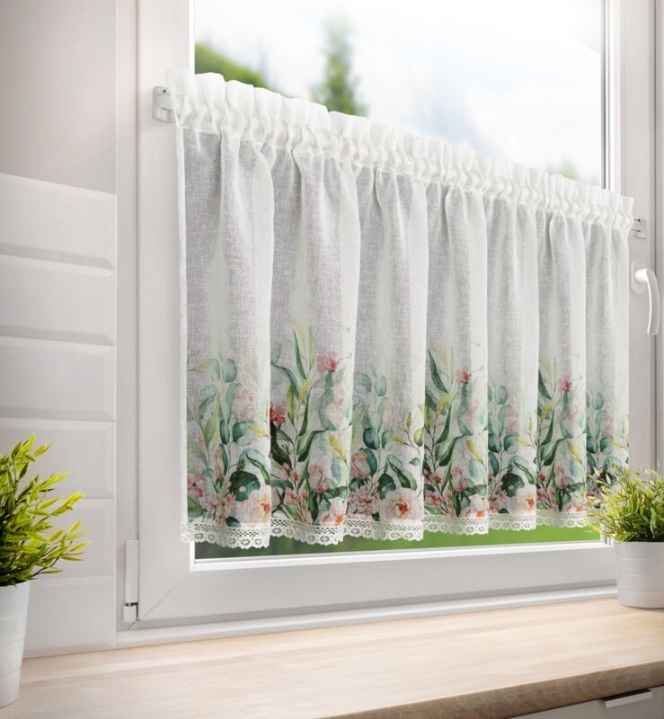 Firana gotowa Estera biała 150 x 60 cm – rozjaśnia wnętrze