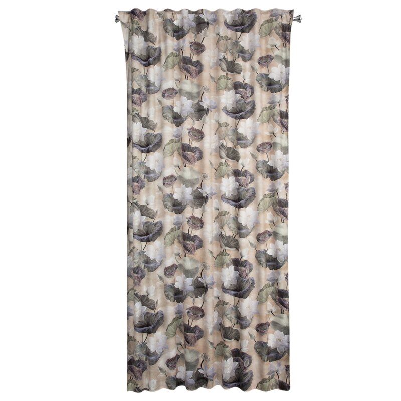 Zasłona gotowa Lotos beżowa 140 x 270 cm – subtelny wzór