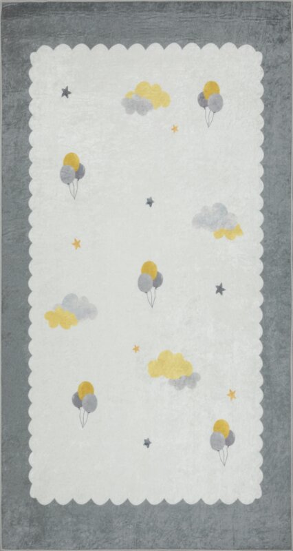 Dywanik Popielaty Baby4 80 x 150 cm – miękki i bezpieczny