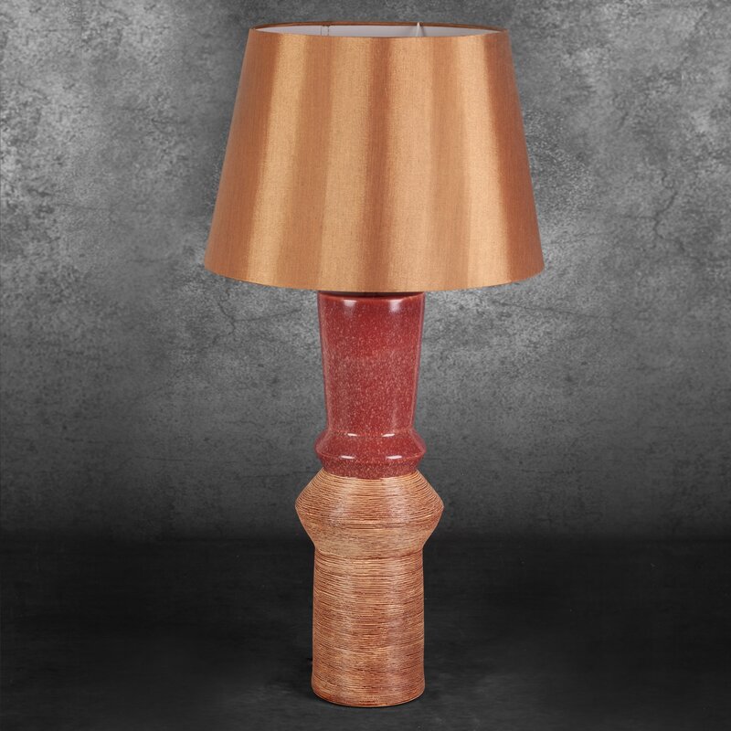 Lampa stołowa Elda ceglasta fi 35 x 75 cm – tworzy ciepłą atmosferę