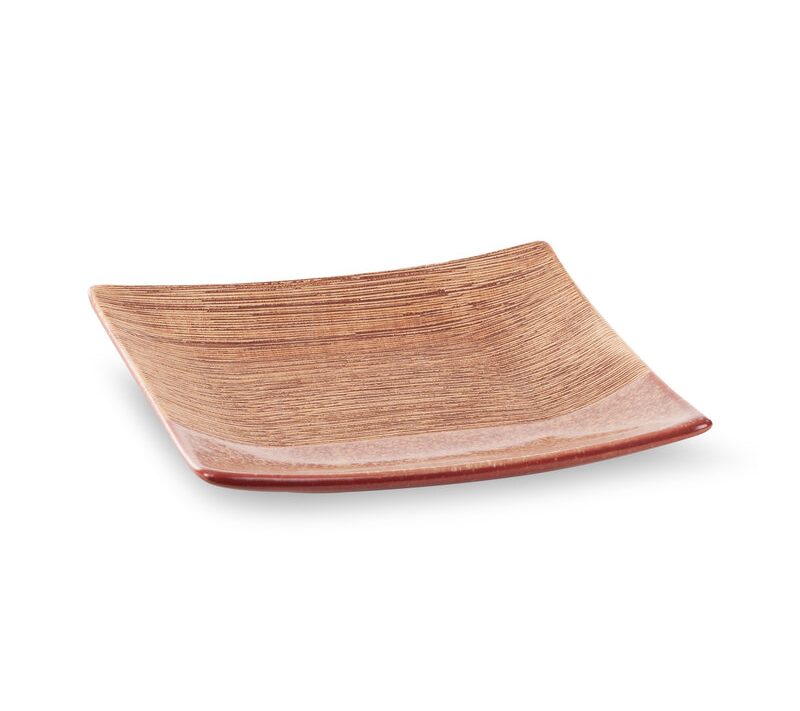 Patera ceramiczna Elda czerwona 22 x 22 x 4 cm – do dekoracji stołu