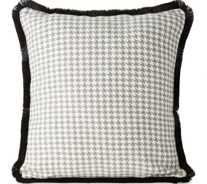 Poszewka pepitka jasnopopielata 45 x 45 cm – doda uroku wnętrzu