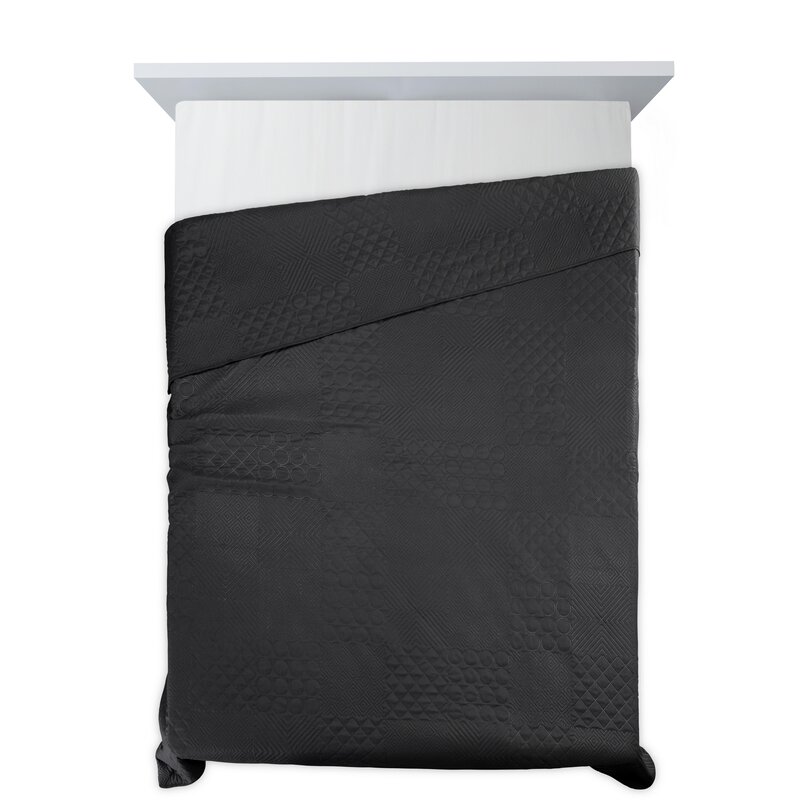 Narzuta microfibra czarna 170 x 210 cm – ochrona i styl