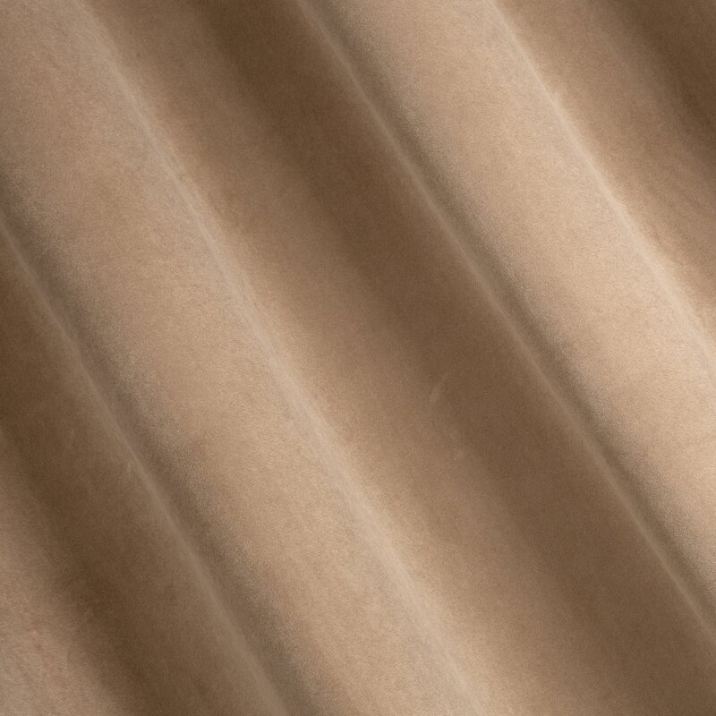 Zasłona gotowa ciemnobeżowa 140 x 250 cm – zaciemniająca welwet