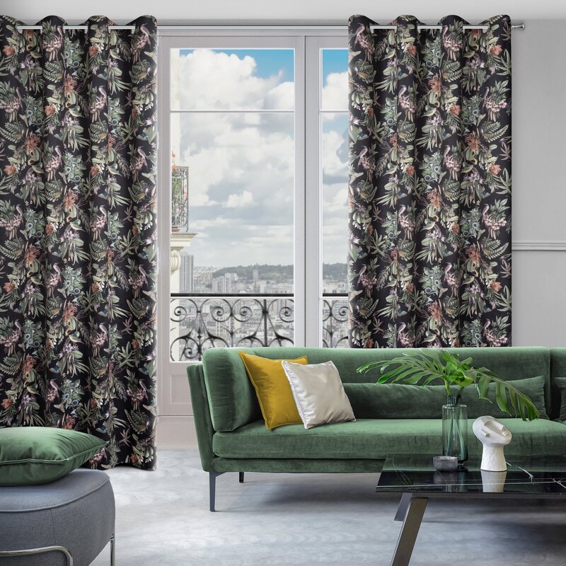 Zasłona gotowa Becky czarna 140 x 250 cm – zaciemnia pomieszczenie